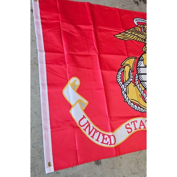 Marine Corps Military Flag 3x5 Outdoor- Double Sided - Picture 3 of 4